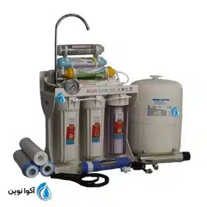 تصفیه آب آکوا کلر 8 فیلتر با فیلتر قلیایی و اکسیژن ساز با مخزن تانک پک