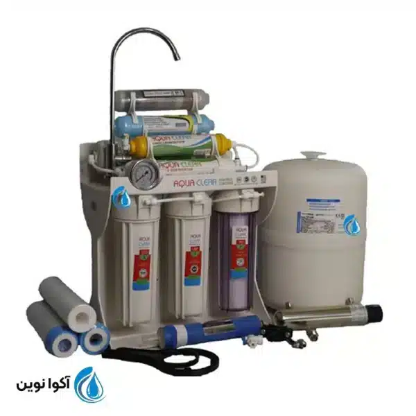 تصفیه آب آکوا کلر 8 فیلتر با فیلتر قلیایی و اکسیژن ساز با مخزن تانک پک