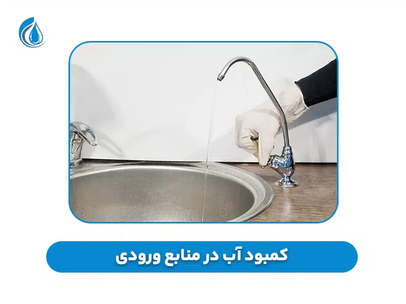 کمبود آب در منابع ورودی