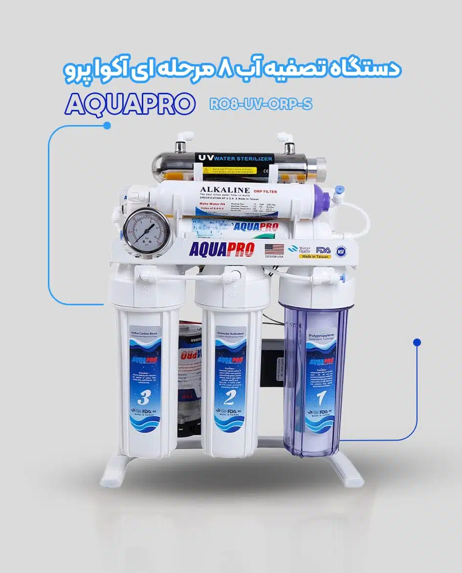 دستگاه تصفیه آب 8 مرحله ای آکوا پرو
