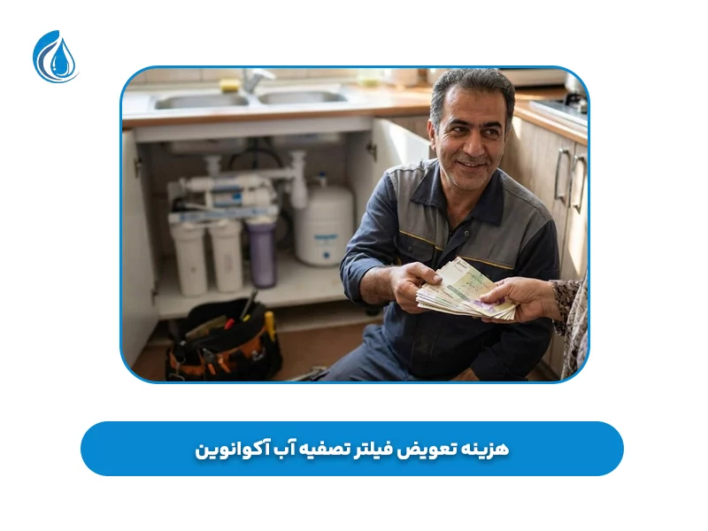 هزینه تعویض فیلتر تصفیه آب آکوانوین