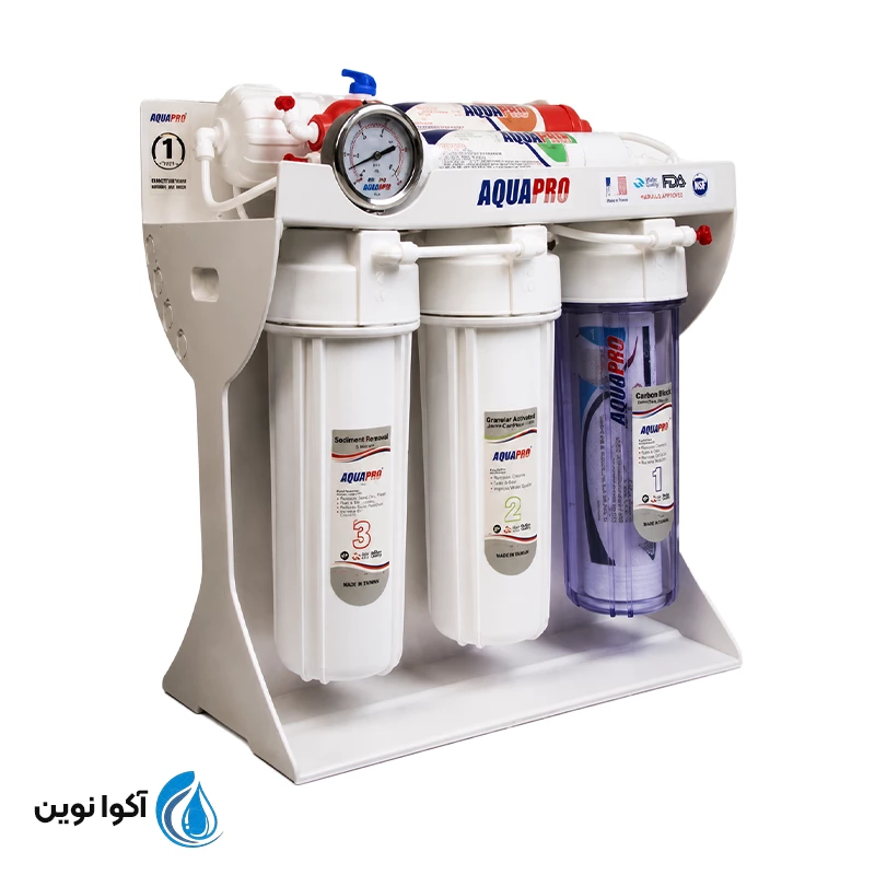 دستگاه تصفیه آب خانگی آکوا پرو 6 مرحله ای مدل RO6-FIBERGLASS
