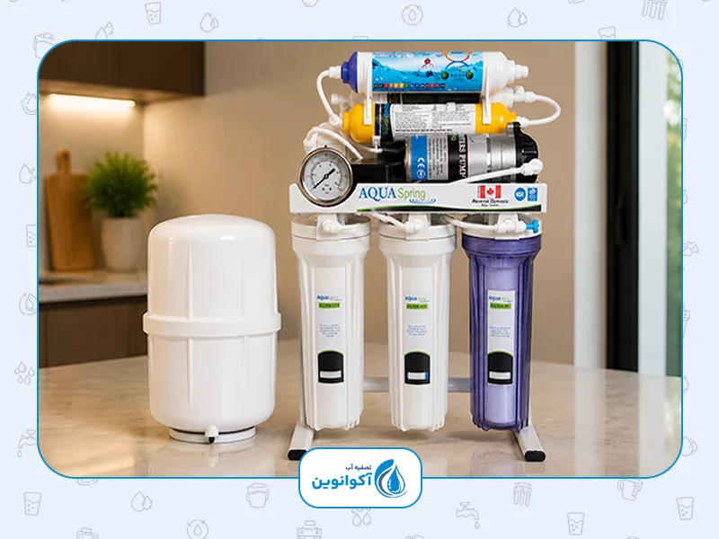 بهترین برند دستگاه تصفیه آب خانگی: 3. تصفیه آب Aqua Spring