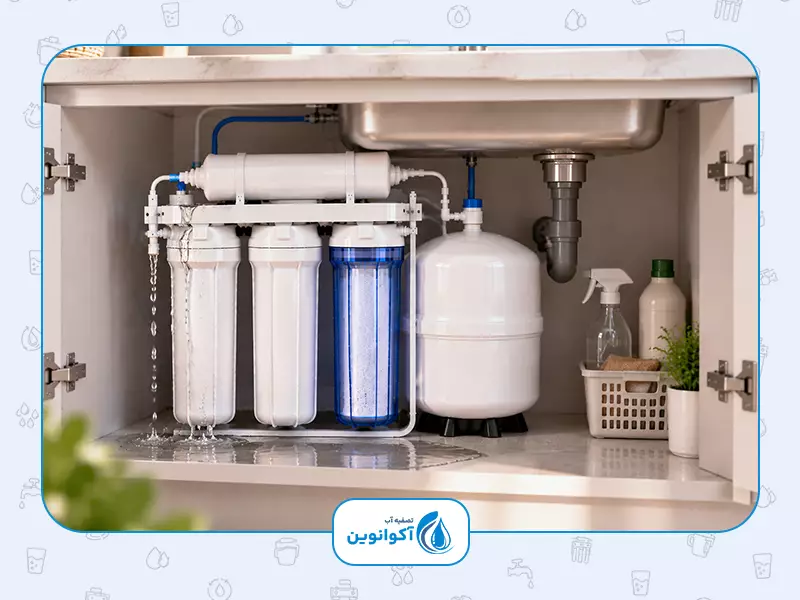 مشکلات رایج دستگاه تصفیه آب خانگی: 3. نشتی دستگاه