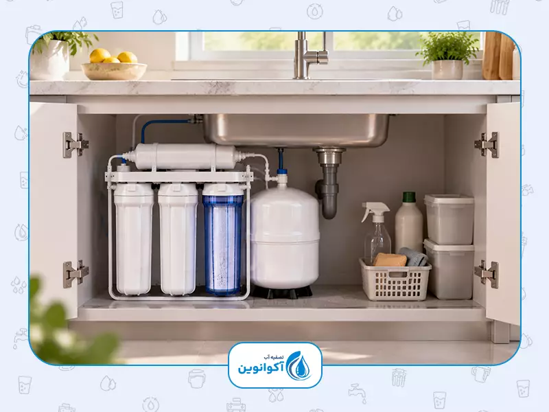 معایب دستگاه تصفیه آب خانگی: 5. نیاز به فضای نصب زیر سینک