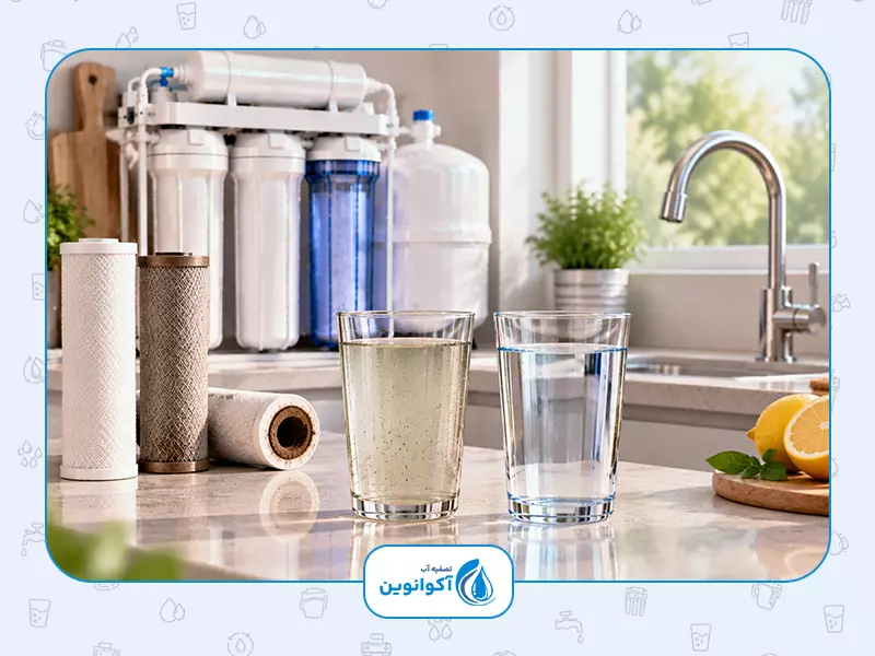 مشکلات رایج دستگاه تصفیه آب خانگی: 5. کاهش کیفیت آب خروجی